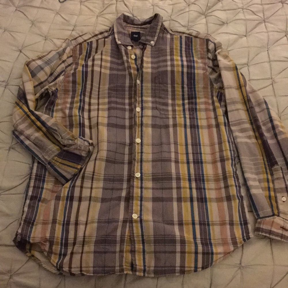 Mens plaid button down